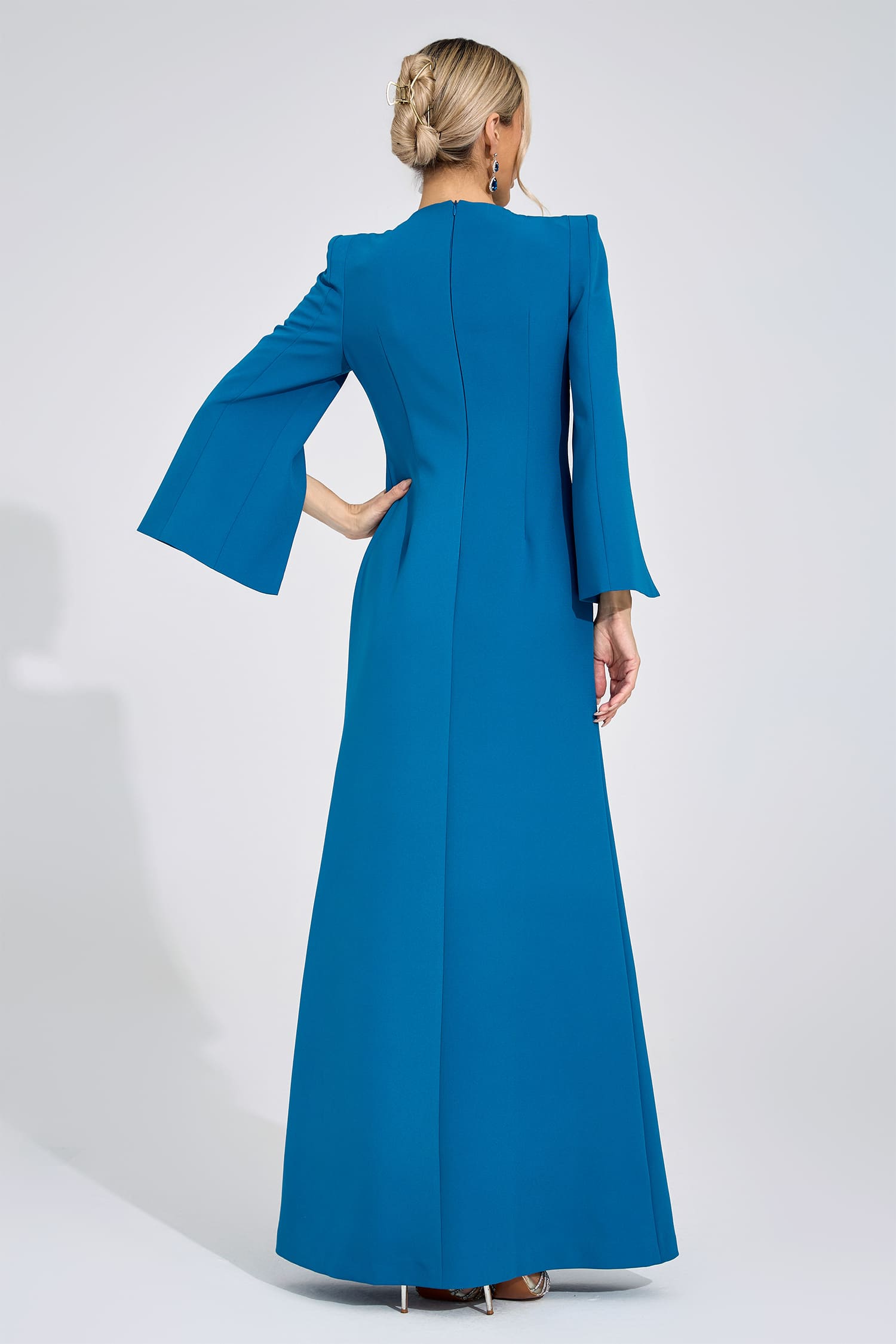 Larevix Sapphire Blue Diamond Maxi Dress