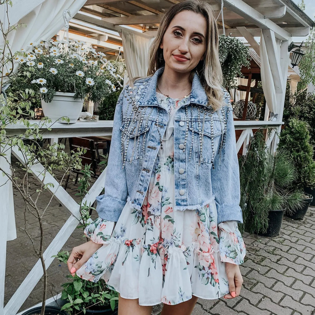 Chiffon Print Puff Sleeves Jumpsuit