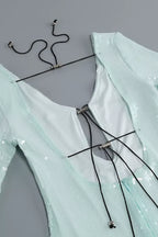 Louisa Teal Sequin Maxi Dress