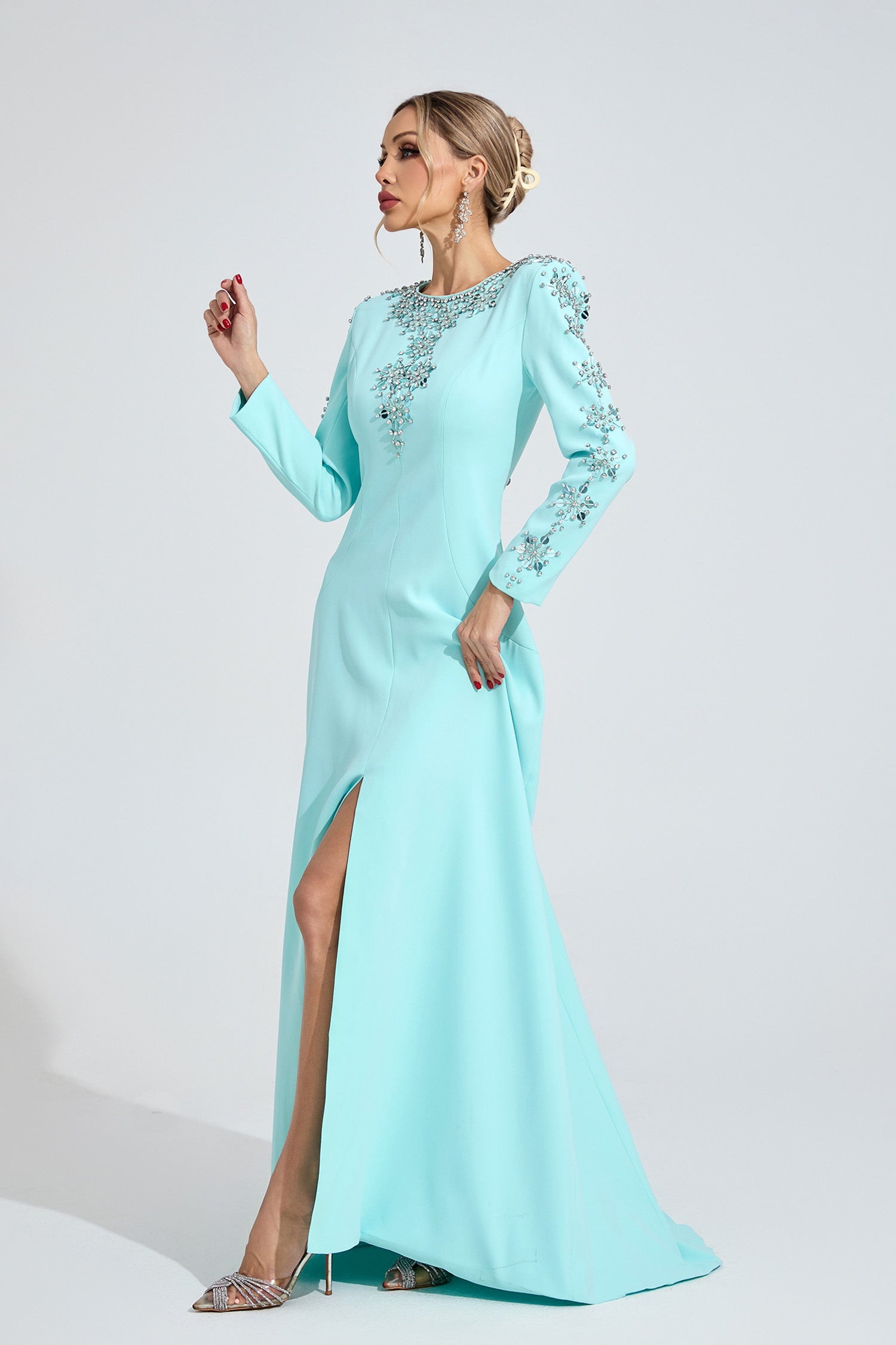 Eilley Bule Diamond Maxi Dress