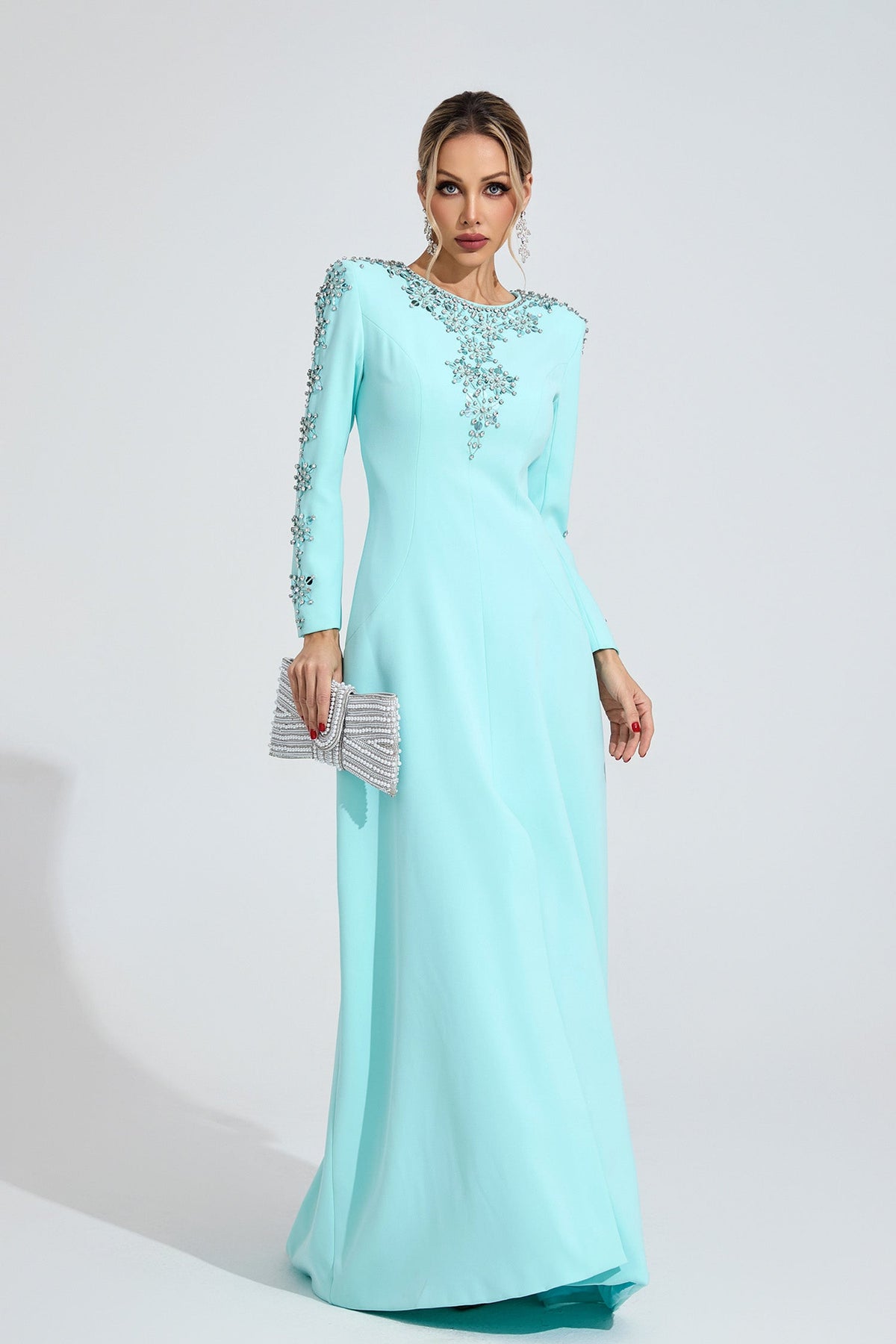 Eilley Bule Diamond Maxi Dress