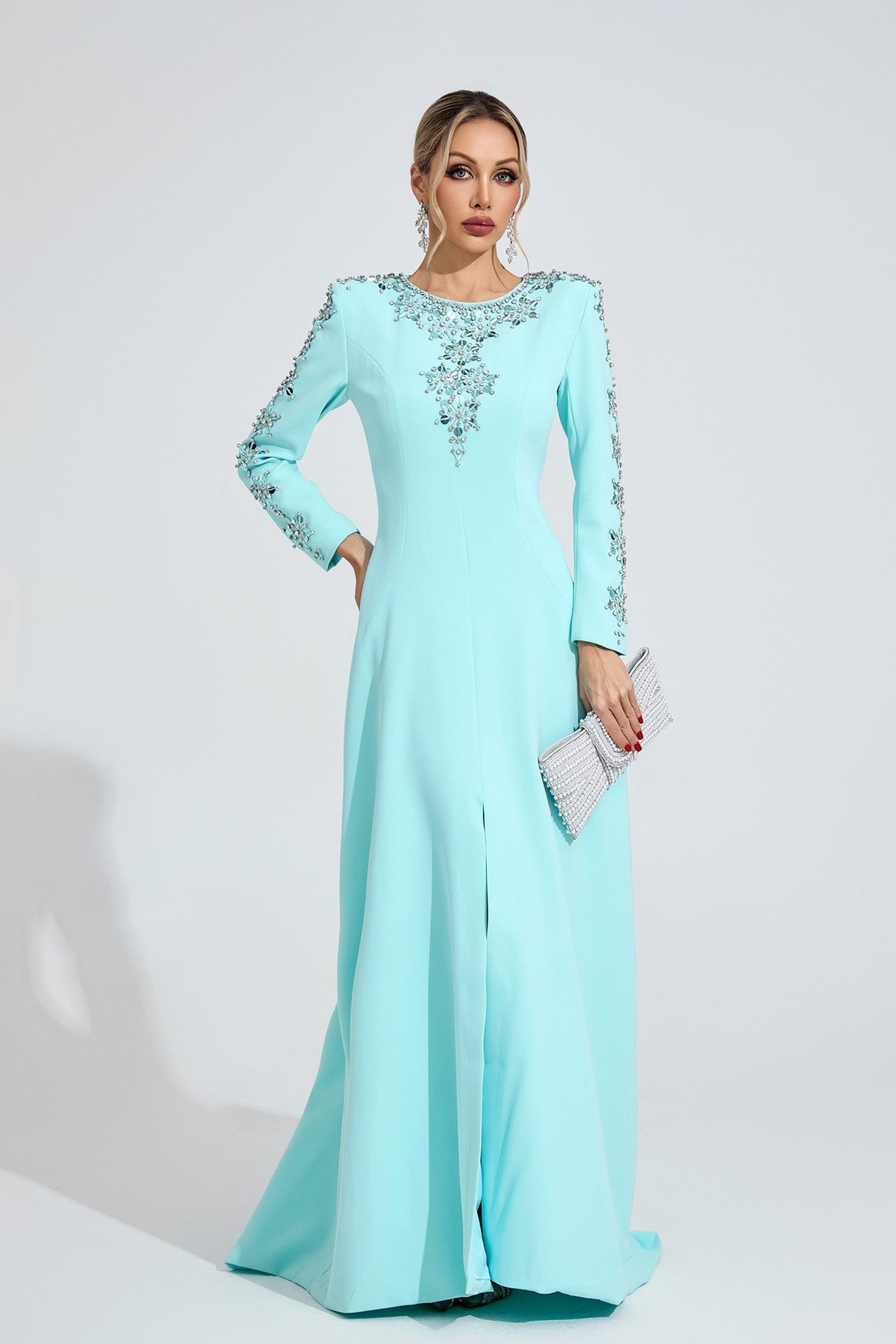 Eilley Bule Diamond Maxi Dress