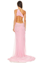 Solid Cut-Out Halter Neck Maxi Dress