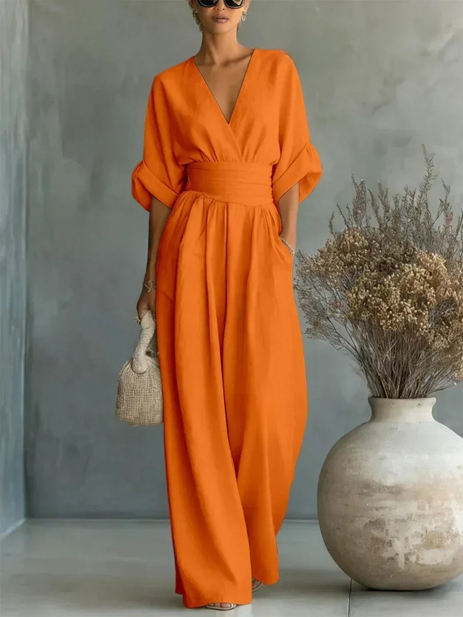 Alessia | Elegant Jumpsuit with V-Neck and High Waist