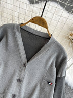 V-neck Cardigan&Drawstring Trousers 2Pcs