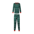 Green Christmas Tree Patterned Family Matching Pajamas Sets