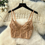 Camisole&Polka Dot Mesh Dress 2Pcs