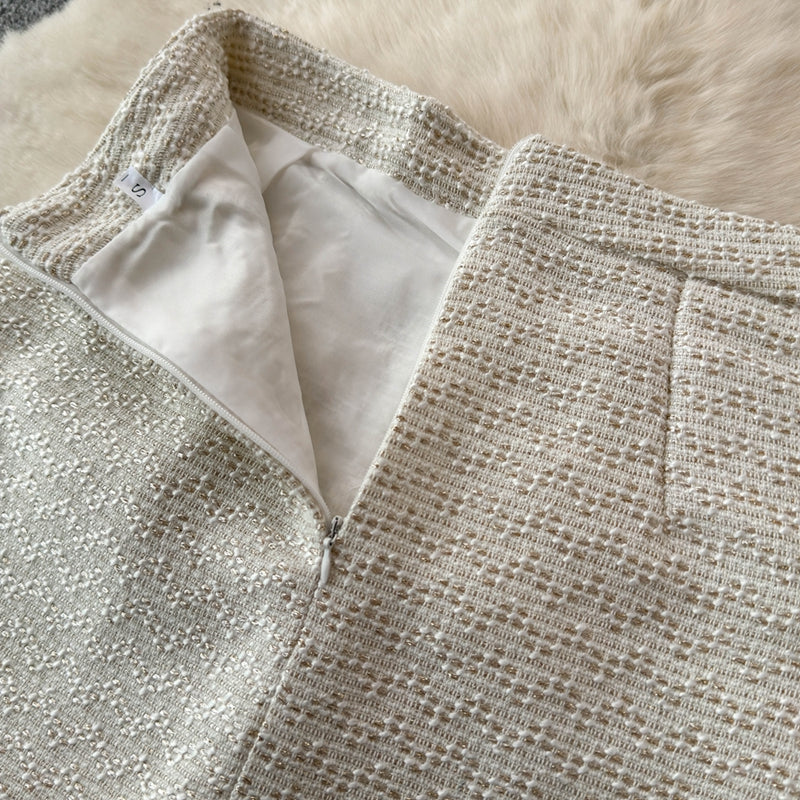 Bow Cardigan&Skirt Patchwork 2Pcs