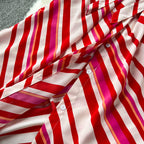 Colorful Slant Striped Shirt Dress