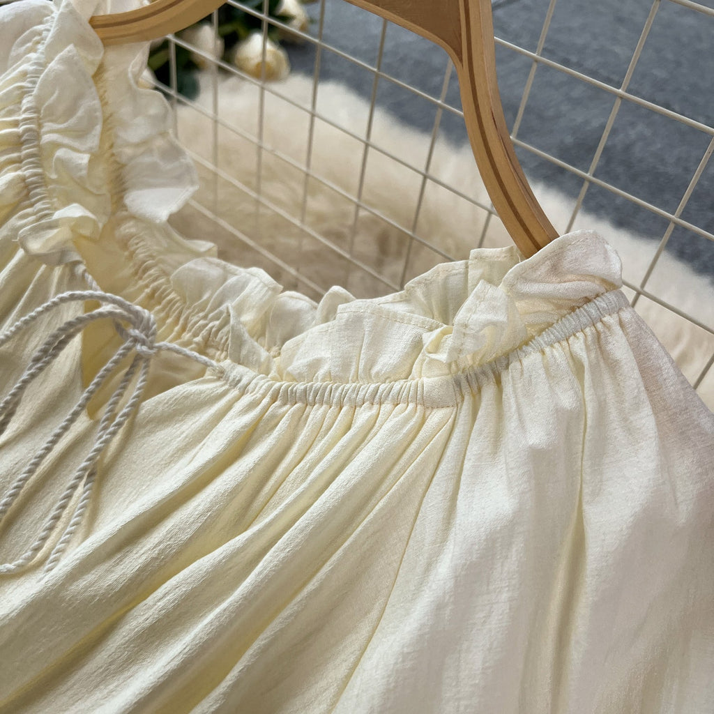 Bohemia Puffy Sleeve Fringed Dress