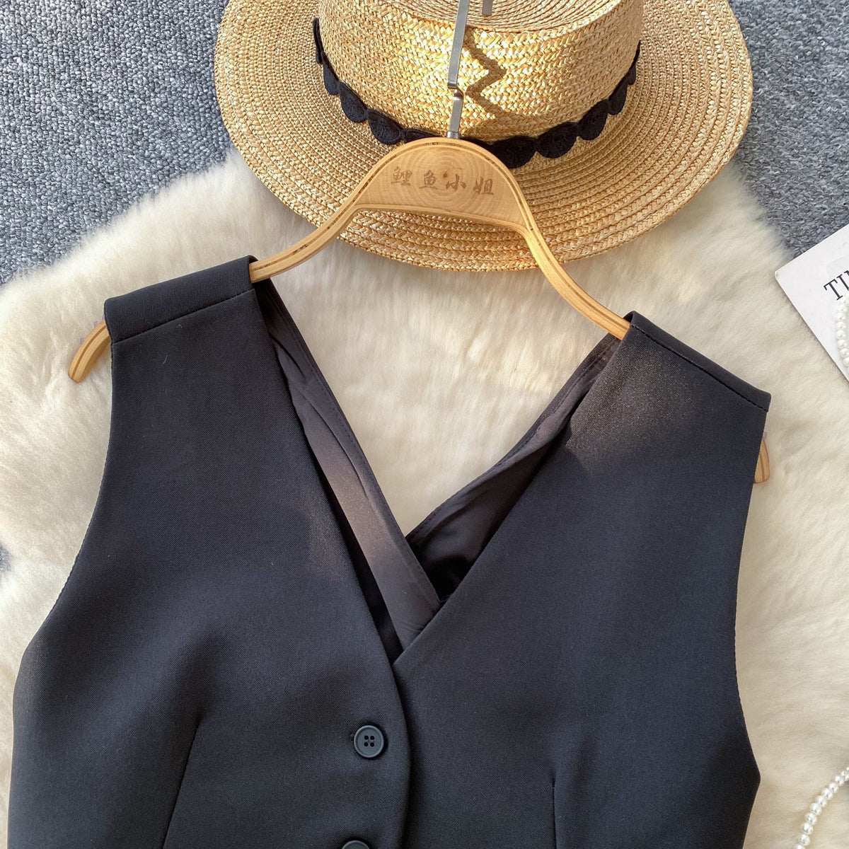 V-neck Single-breasted Suit Vest