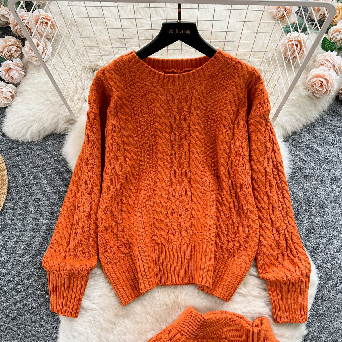 Thermal Sweater&Skirt Twisted 2Pcs