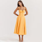 Backless Floral Printed Slip Dress