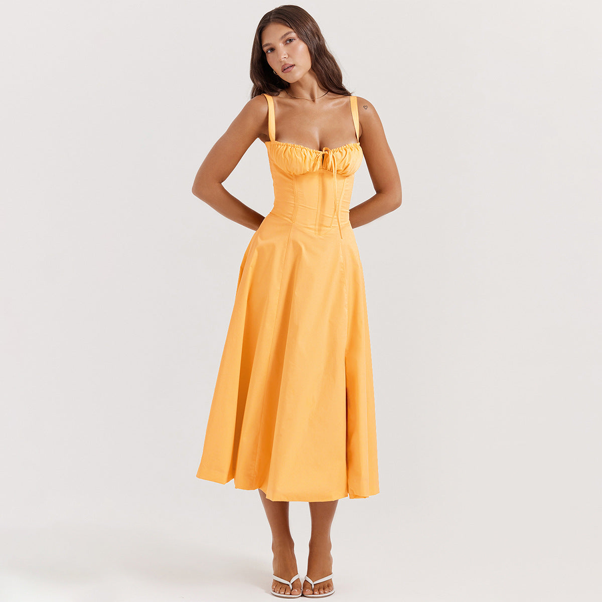 Backless Floral Printed Slip Dress