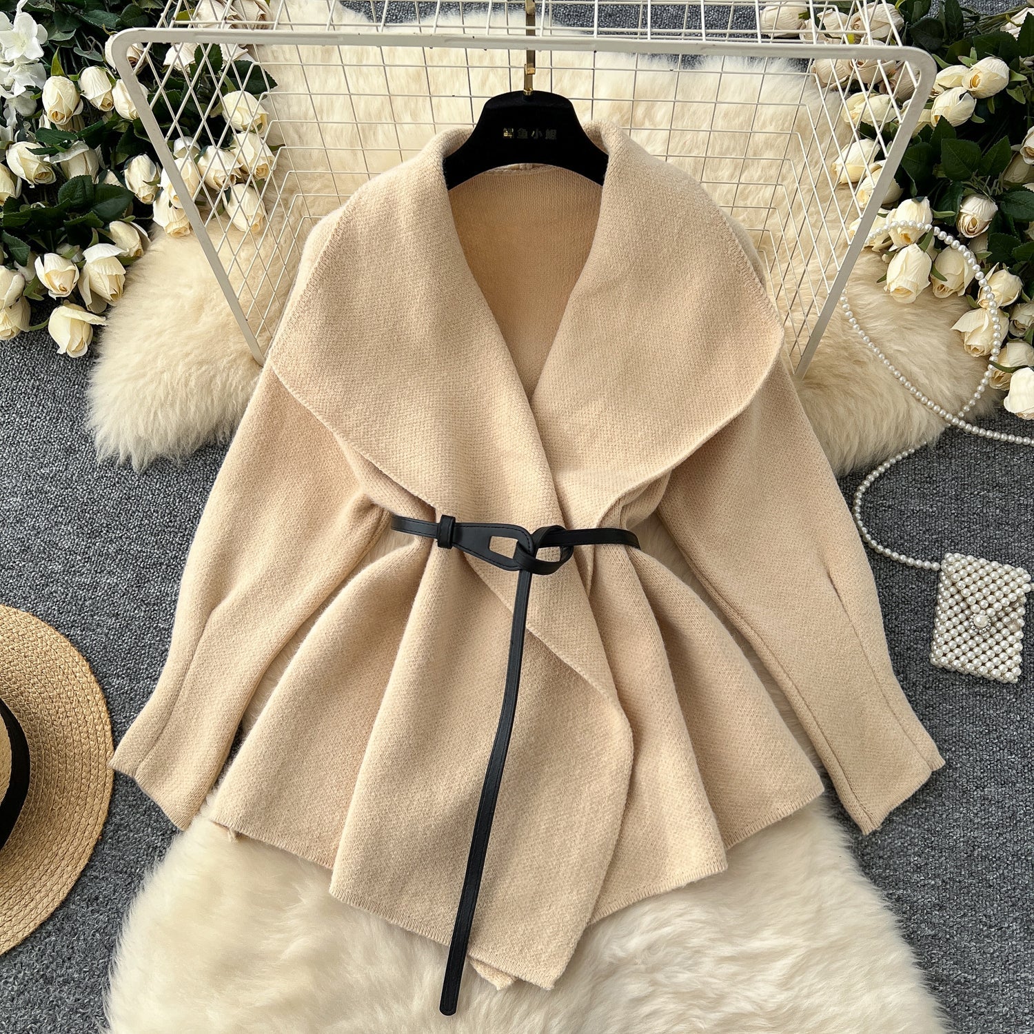 Premium Lapeled Loose-fit Shawl Cardigan