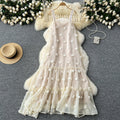3d Floral Loose-fit Slip Dress