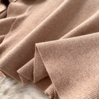 Solid Color Ruffled Knitted Skirt