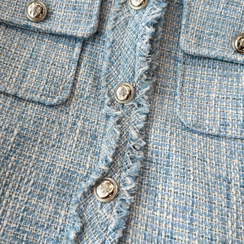 Blazer&Half-body Skirt Tweed 2Pcs