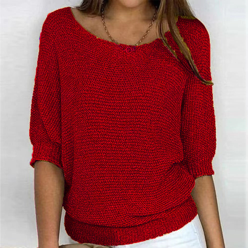 Naomi | Textured Knit Batwing Sweater