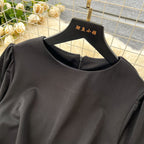 Black&White Patchwork Elegant Dress