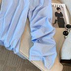 Korean Style Striped Drag Trousers