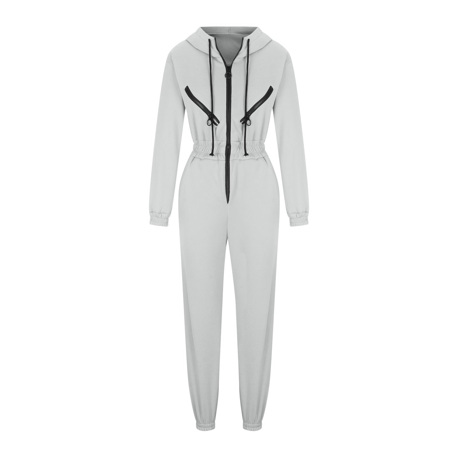 Color Blocking Hooded Jumpsuits