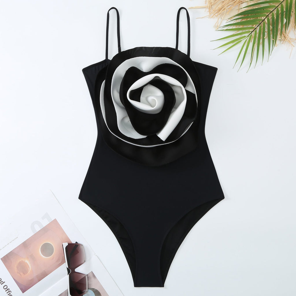One-piece Belly-Shading Backless Swimsuit Chiffon Skirt