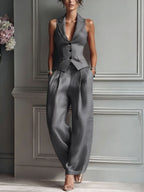 M&H | Button-Front Two-Piece Set