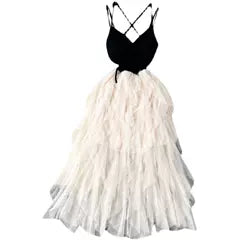 Fairy Color Blocking Cake Dress