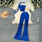 Tank Top & Flared Sleeve Knitted 2Pcs
