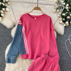Sweatshirt&Trousers Sportswear Denim 2Pcs