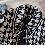 Black&White Houndstooth Short Jacket