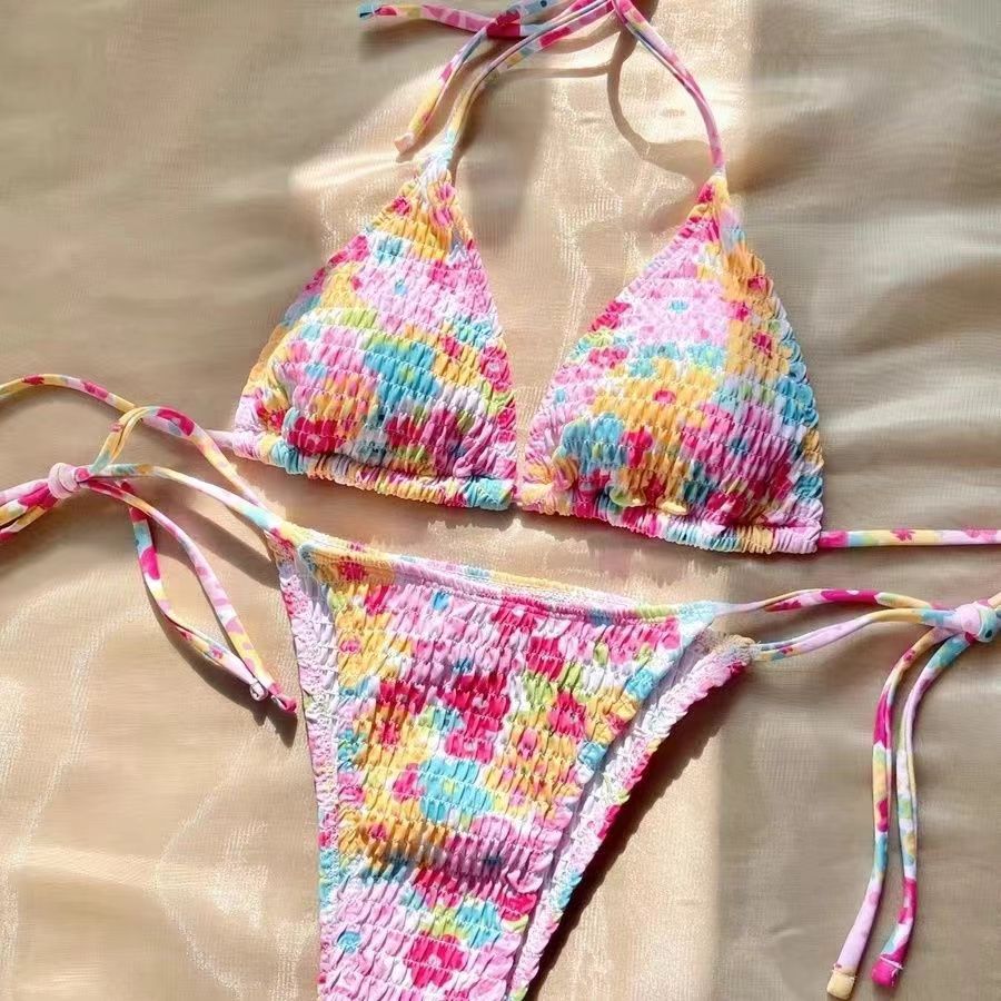 Triangle Packet Three-Point Strappy Bikini