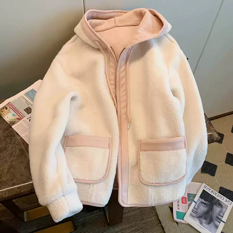 Sweetie Wool Patchwork Baseball Jacket