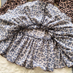 Leopard Printed A-line Shirt Dress