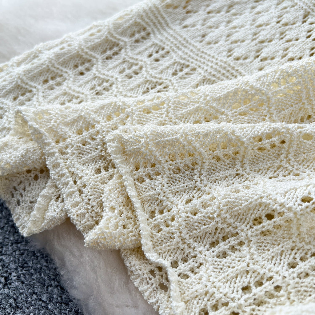 Elegant Hollowed Crochet Knitted Dress