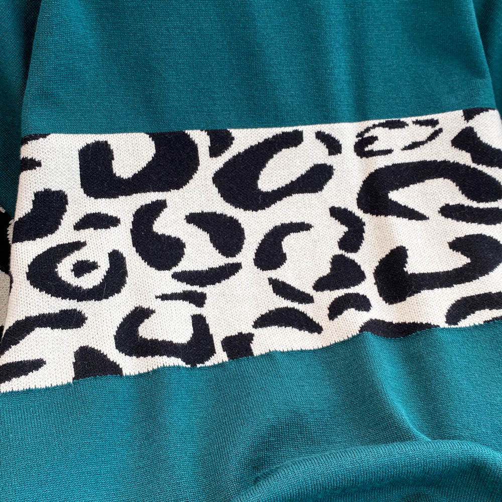 Jacquard Sweater&Trousers Knitted 2Pcs