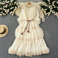 Bohemia Puffy Sleeve Fringed Dress