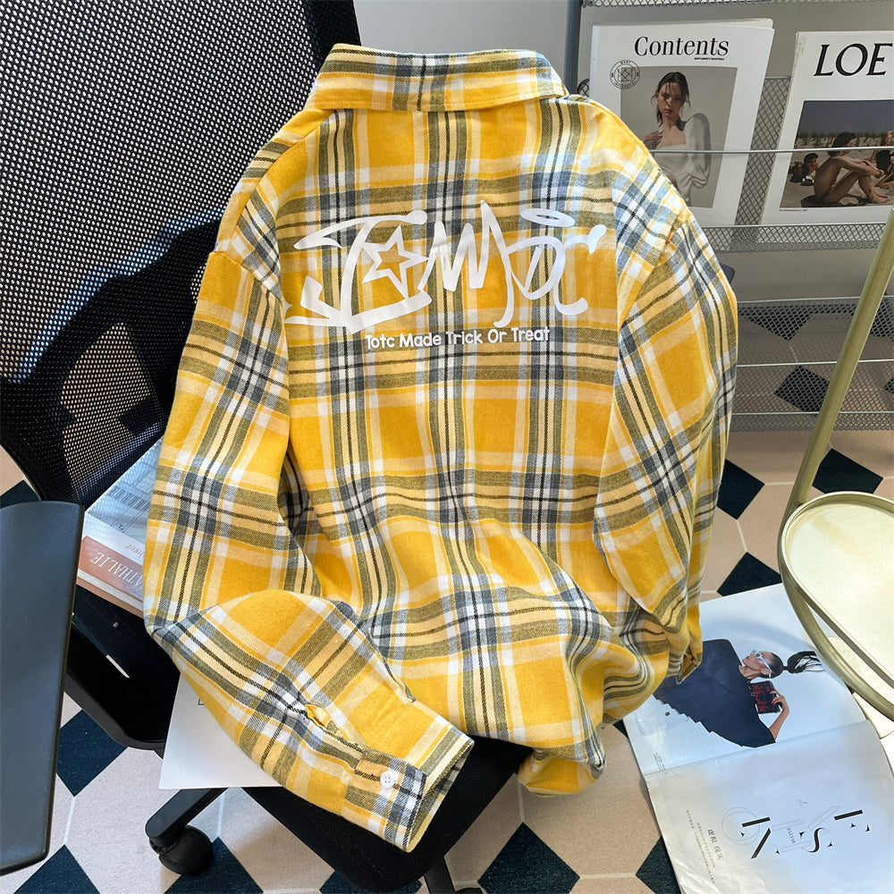 Monogrammed Bright Color Plaid Shirt