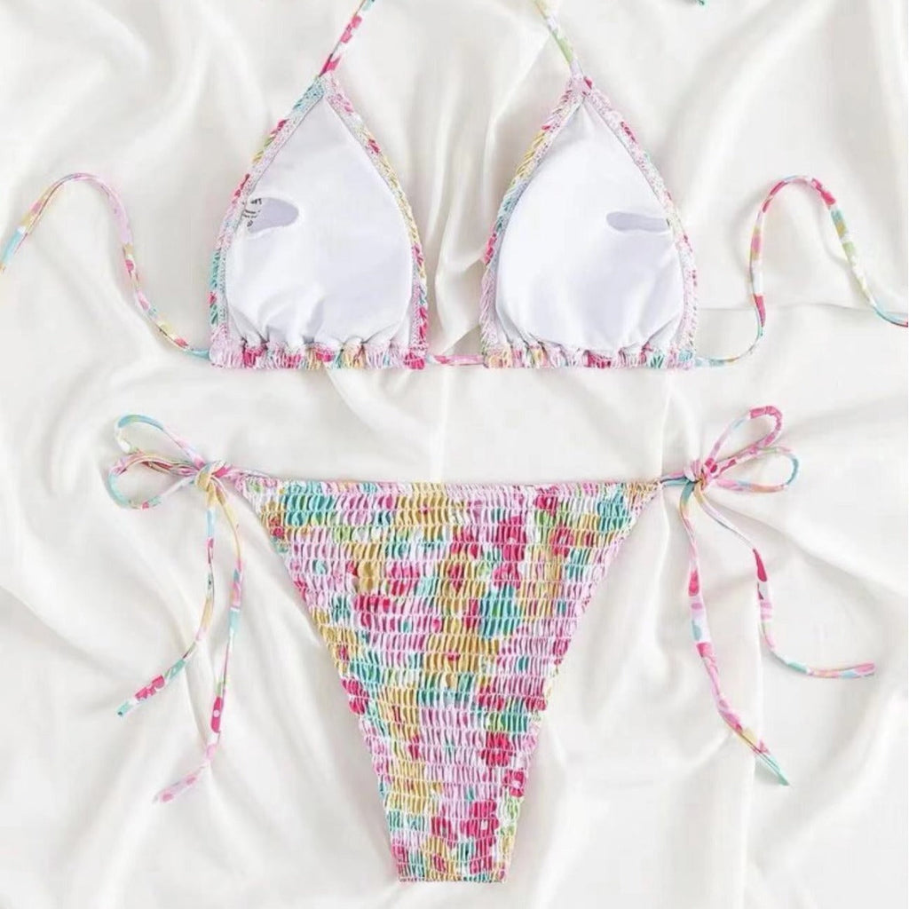 Triangle Packet Three-Point Strappy Bikini