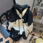 Faux Two-pieces Knitted Patchwork Sweater