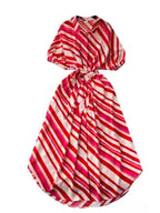 Colorful Slant Striped Shirt Dress