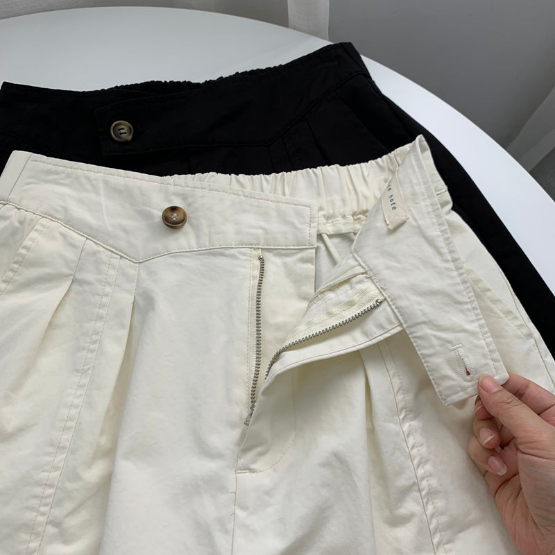 Loose High Waisted A-line Shorts