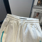 Cartoon Embroidered Casual Drawstring Trousers