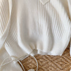 Folded Collar Bottoming Soft Sweater