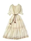 Bohemia Puffy Sleeve Fringed Dress