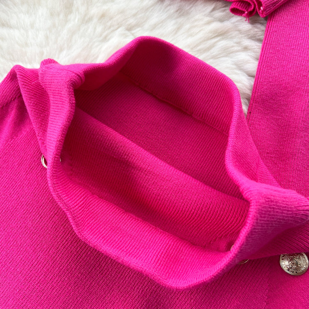 Cardigan&Vest&Hip-wrapping Skirt 3Pcs