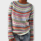 Aisha | Patterned Crewneck Sweater