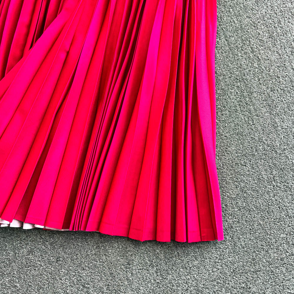Thickened Cardigan&Gradient Skirt 2Pcs