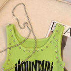 Chic Studded Monogram Printed Camisole